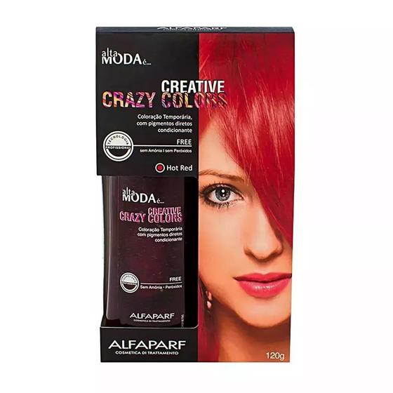 Imagem de Tonalizante Creative Crazy Colors Hot Red Alta Moda 120G