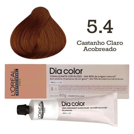 Imagem de Tonalizante Dia Color 5.4 Castanho Claro Acobreado L'Oréal
