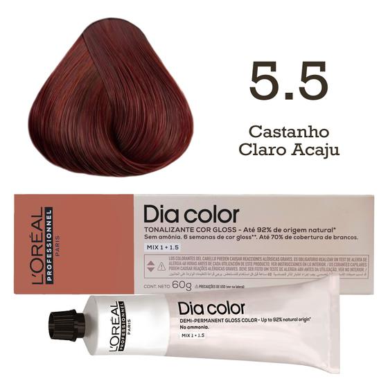 Imagem de Tonalizante Dia Color 5.5 Castanho Claro Acaju  L'Oréal Professionnel