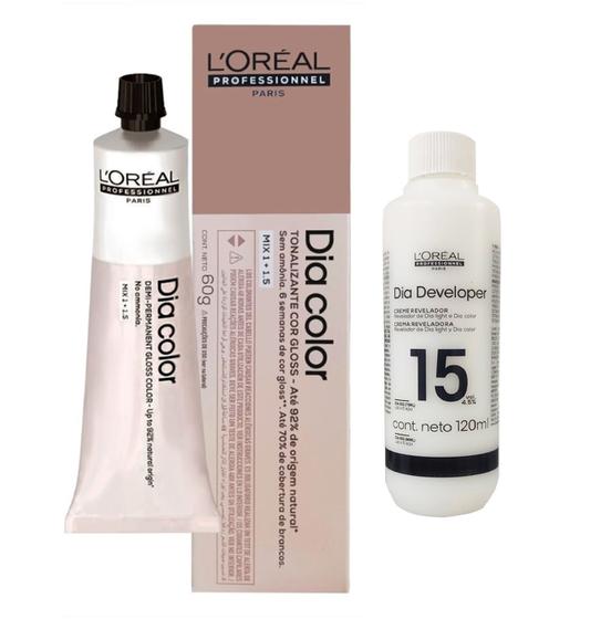 Imagem de Tonalizante Dia Color 6.84 + Cr Revelador 15vol 120ml Loreal