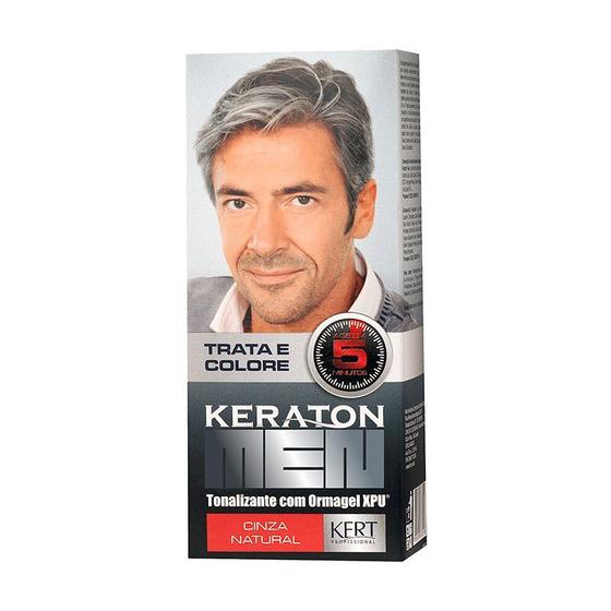 Imagem de Tonalizante Keraton MEN 30ml Cinza Natural 12 unidades