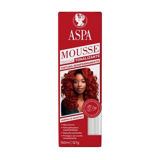 Imagem de Tonalizante Mousse Aspa Tintura Semipermanente Vermelho Demeter 150ml