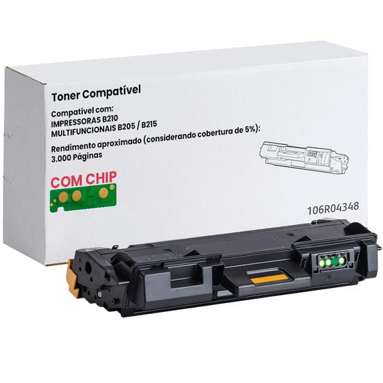 Imagem de Toner 106r04348 P/ Xerox B205 B210 B215 Com Chip Atualizado