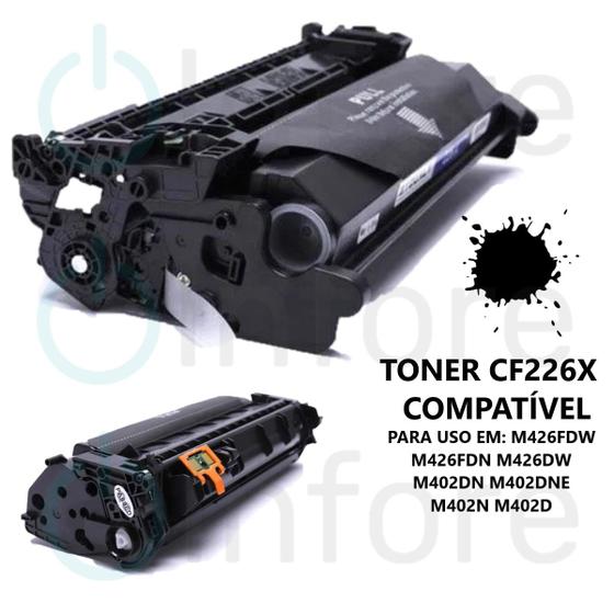 Imagem de Toner 26x Cf226x Compatível com Impressora M426 M402 M426FDW M426DW M402DN