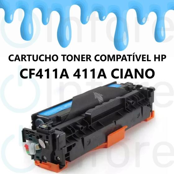 Imagem de Toner 411a Cf411a Cf411 Ciano Compatível M452DW M452DN M477FDW M452NW M477FNW NOVO