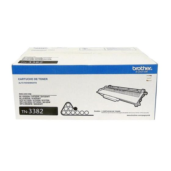 Imagem de Toner BROTHER Preto para LaserJet (HL-5452DN, DCP-8112DN, DCP-8152DN, MFC-8512DN), TN3382BR  BROTHER