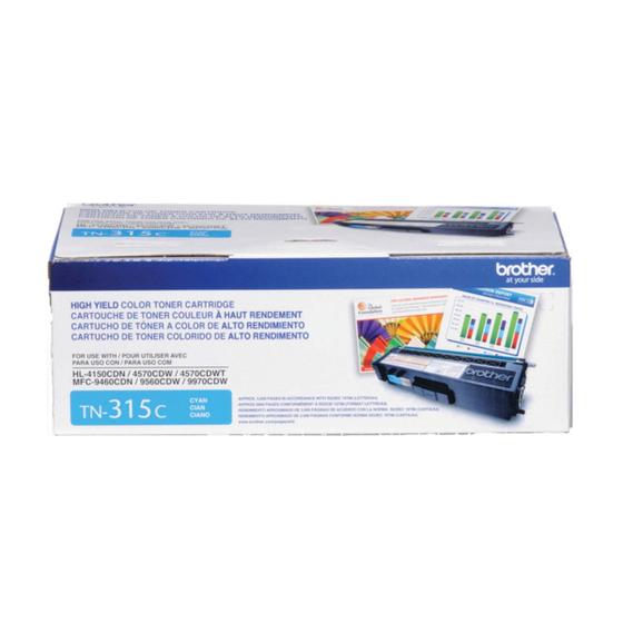 Imagem de Toner Brother TN315 TN315C Ciano  HL4570 HL4150 HL4140 MFC9560 MFC9460 MFC9970  Original 3.5k