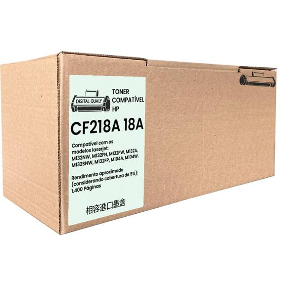 Imagem de Toner Compativel 18a Cf218a M104 M132 218a Novo Com Chip