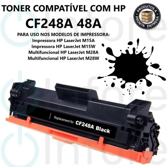 Imagem de Toner Compatível Cf248a 248a 48a M15a M15w M28a Mfp M28w