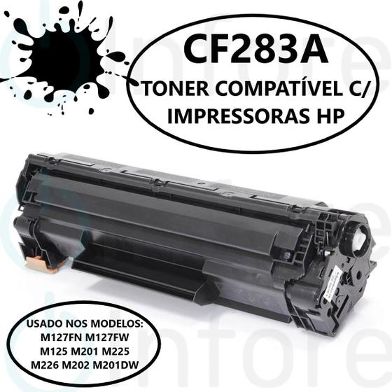 Imagem de Toner Compatível CF283a 283a 83a M125A M201 M225 M226 M202 M127FN M127FW