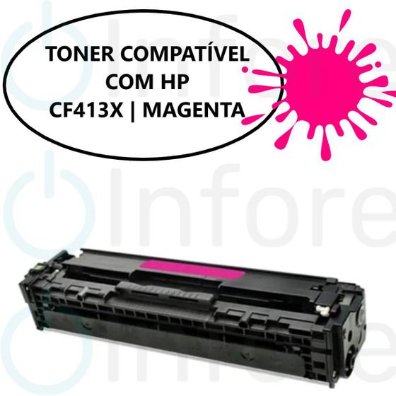 Imagem de Toner Compatível Cf413x 413x p/ M452DN M452DW M452NW M477FDN M477FDW Magenta