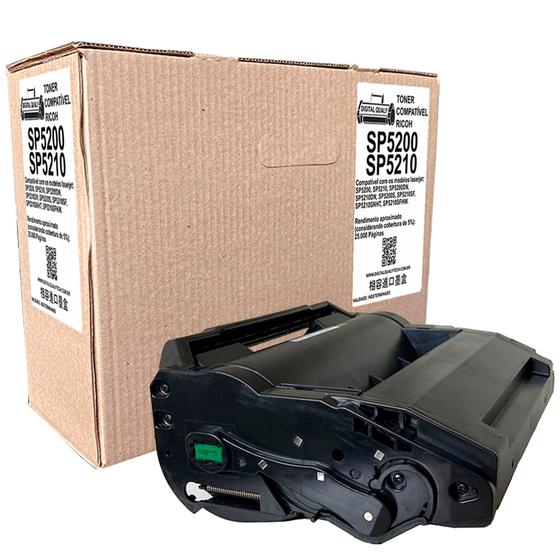 Imagem de Toner Compatível Com Ricoh Sp 5200 5210 5200dn Sp5200 25k