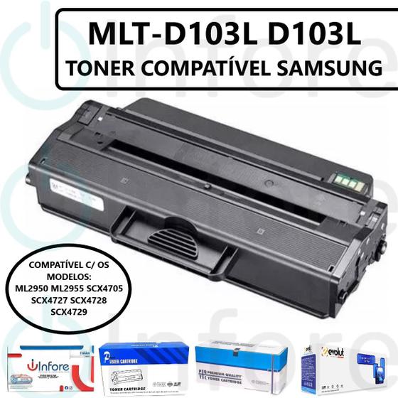 Imagem de Toner Compatível D103 Mlt-d103l Para Ml2950 Ml2955 Scx4729