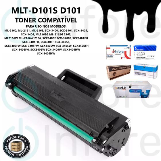 Imagem de Toner Compatível MLT-D101S D101s Para Ml-2165 Ml2164 Scx3400 3405w