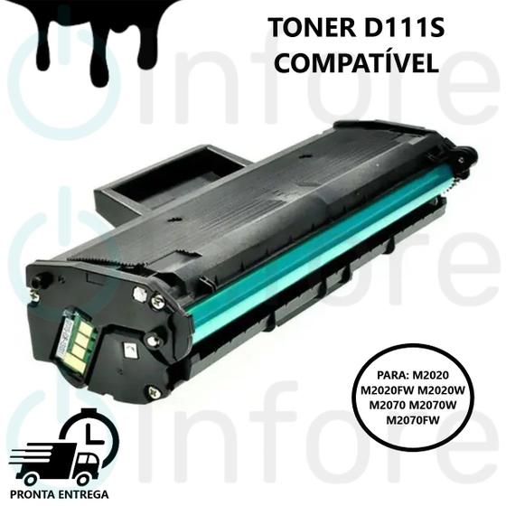 Imagem de Toner Compatível Mlt D111s M2020 M2070 M2070w M2020w Black