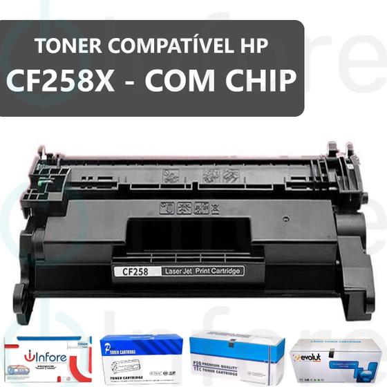 Imagem de Toner Compatível P/ M428fdw M404dw M428dw M404n CF258X Cf258X COM CHIP 58X - COM CHIP