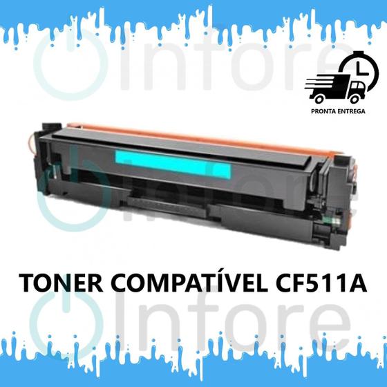 Imagem de Toner Compatível Para Impressora M180 M154 CF511A Ciano CF511 Cyan Compativel