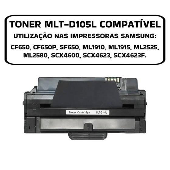 Imagem de Toner Compatível Para Scx-4600 Scx-4623f Scx4600 D105 D105L Preto