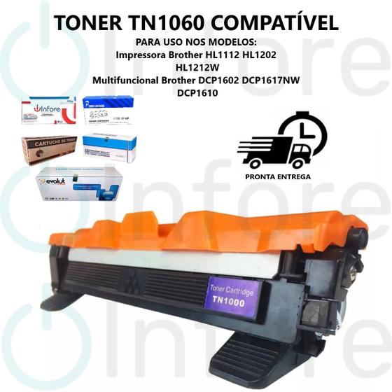 Imagem de Toner Compatível Premium Tn1060 Preto Hl-1112 Hl-1202 Hl-1212w 1602 DCP1512 1617NW DCP1610