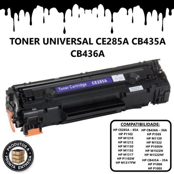 Imagem de Toner Compatível Universal CE285a Cb436a Cb435a Para P1102 P1102w M1212 M1210