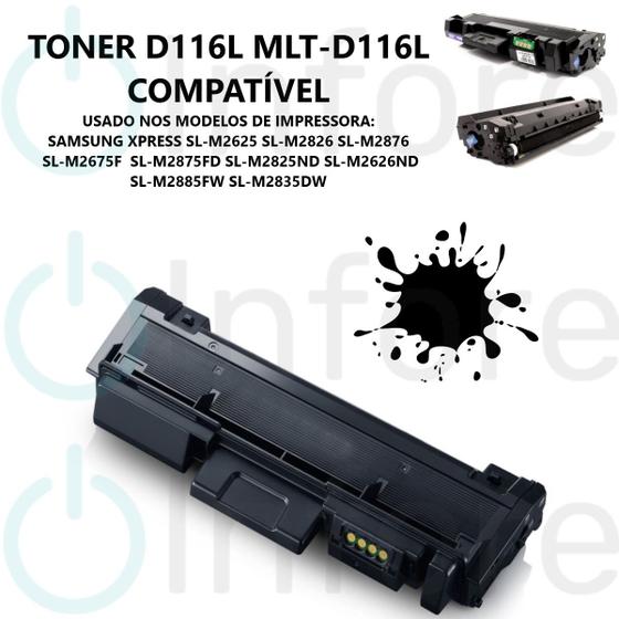 Imagem de Toner D116L Para M2885 M2825 M2875 M-2825nd MLT-D116L D116 SI M2625