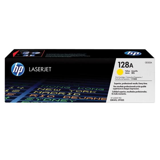 Imagem de Toner HP Original (128A) CE322AB amarelo 1300 páginas