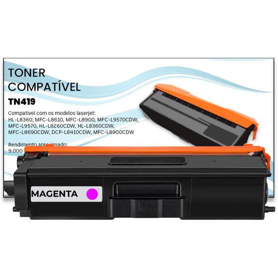 Imagem de Toner Magenta TN419 compatível para brother DCP-L8410CDW