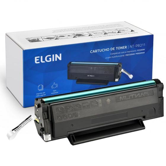 Imagem de Toner Original Elgin NT-PB211EV 1600 Páginas Para Impressoras P2500W, M6650WN e M6600N