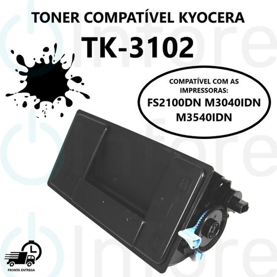 Imagem de Toner Para M3040 M3540 Tk3102 Fs2100 FS 2100 Ecosys Compatível Kyo cera M3040DN M3540DN M3540IDN TK 3102 Preto