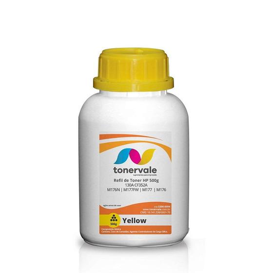 Imagem de Toner Refil TankFull Para HP 130A CF352A Yellow - HP M177 M176N M176 M177FW de 500g