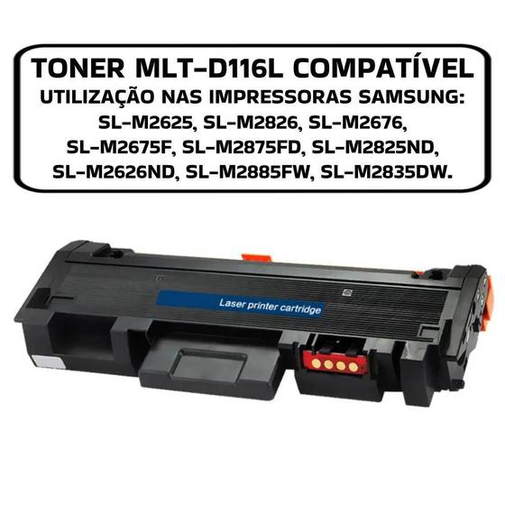 Imagem de Toner Samsung D116l 116l Preto Mlt-d116l/xaz Compatível