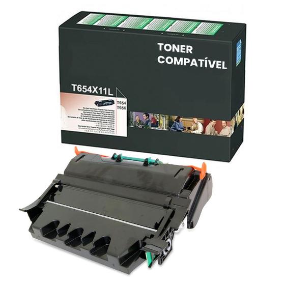 Imagem de toner t654 Compatível para impressora lexmark T652dtn 36k