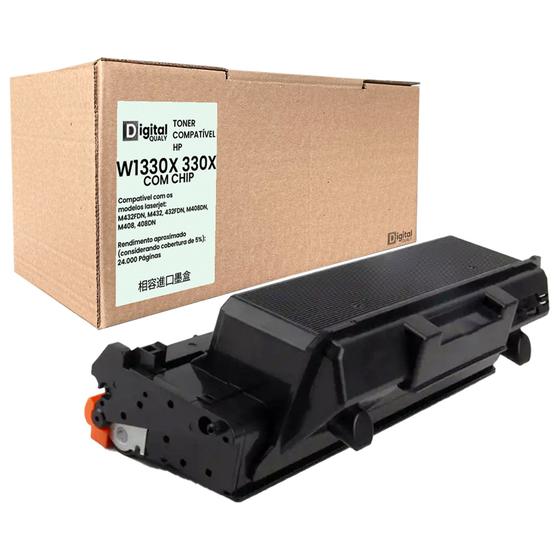 Imagem de Toner W1330x W1330a 330a W1330 M432fdn M408dn Com Chip 15k