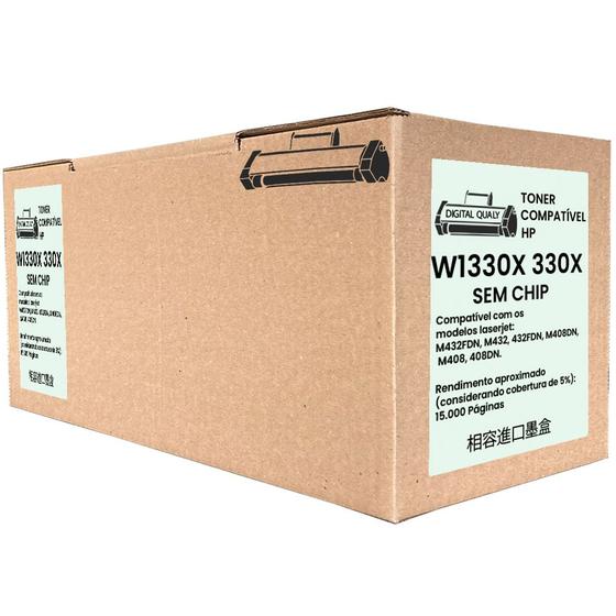 Imagem de Toner W1330x W1330a 330a W1330 M432fdn M408dn Sem Chip 15k
