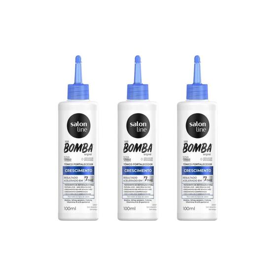 Imagem de Tonico Capilar Salon Line Bomba de Crescimento 100ml - 3un