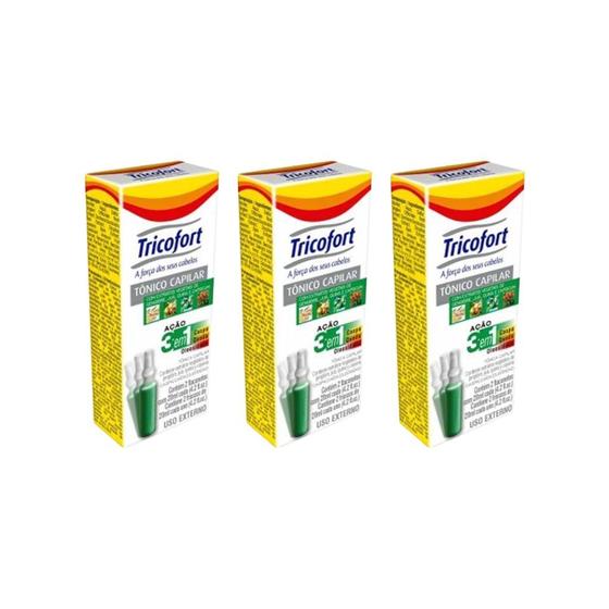Imagem de Tonico Capilar Tricofort Com 2un - Kit C/ 3un