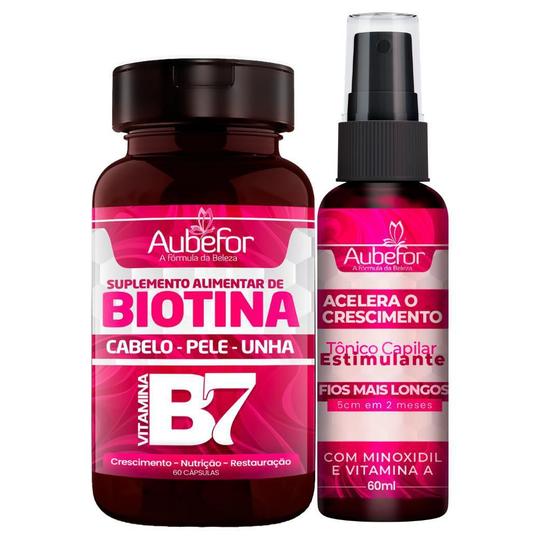 Imagem de Tônico Para Fortalecimento Com Biotina Kit Nutrição E Saúde