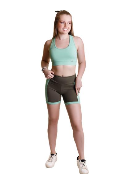 Imagem de Top Academia Básico Fitness Blusa Feminina Cropped Ginástica Casual Treino Musculação Leve