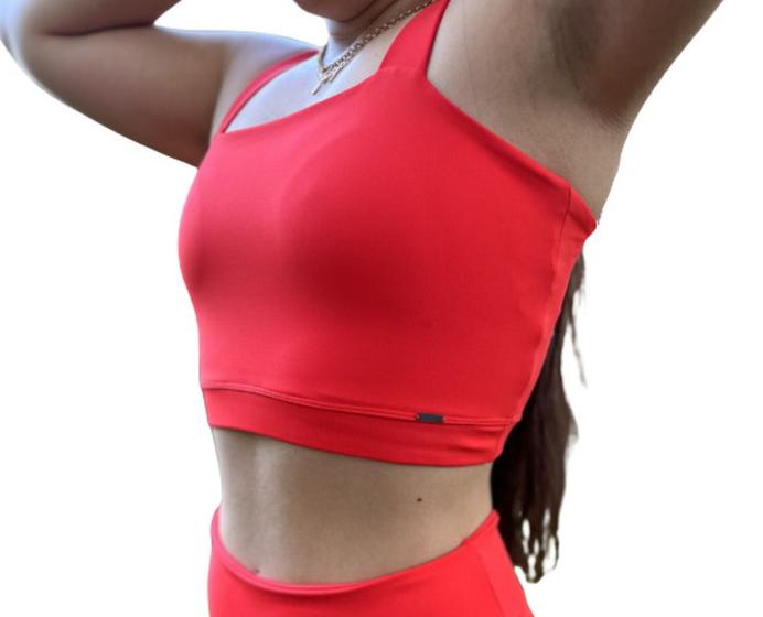 Imagem de Top Academia Fitness Blusa Feminina Cropped Ginástica Casual Classic Treino Musculação Simples