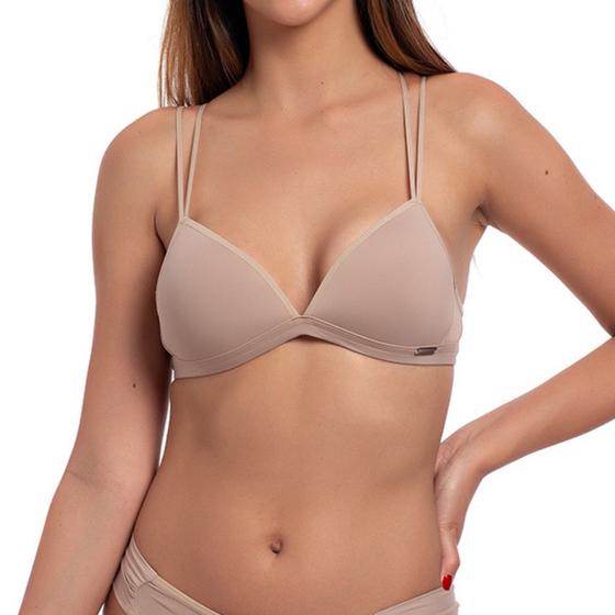 Imagem de Top Avulso Feminino Sustentação Cor Da Pele Ajustável Lingerie Confortável Flexível