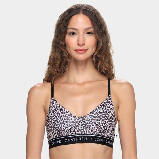 Imagem de Top Calvin Klein Animal Print Zebra Alças Finas