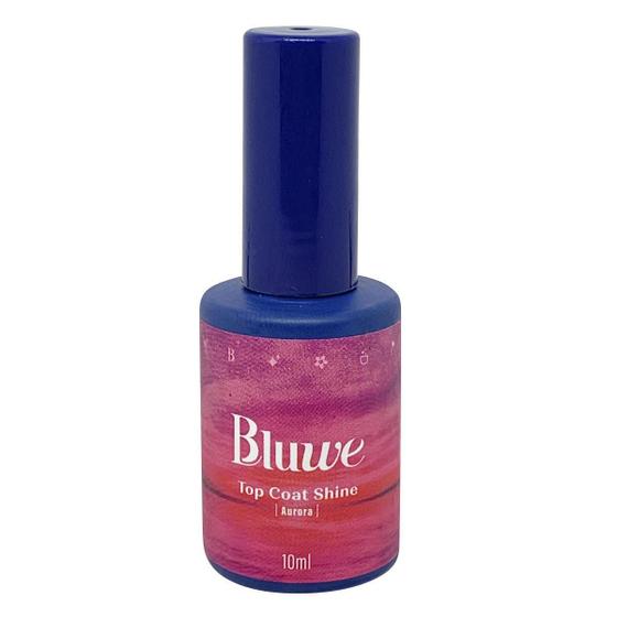 Imagem de Top Coat Bluwe Shine Aurora Rosa Glitter Ultrafino Rosa 10Ml