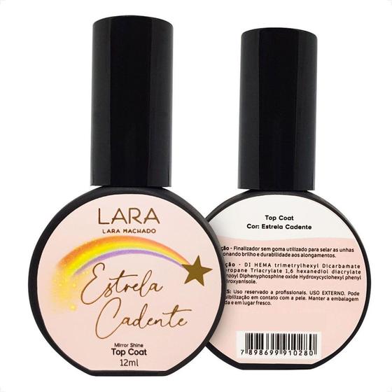 Top coat Lara Machado Estrela cadente puro glitter 12ml Top Coat