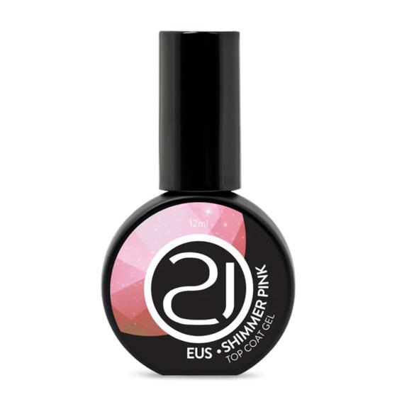 Imagem de Top Coat Selante Unhas EUS Shimmer Pink 12ml     - Nails 21