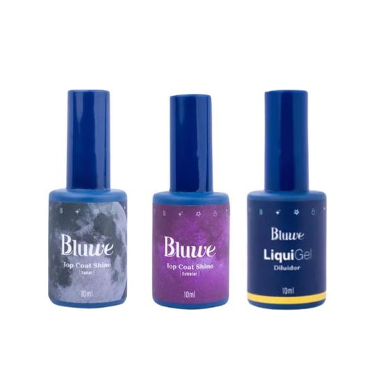 Imagem de Top Coat Shine Estrelar + Top Coat Shine Lunar + Liquigel 