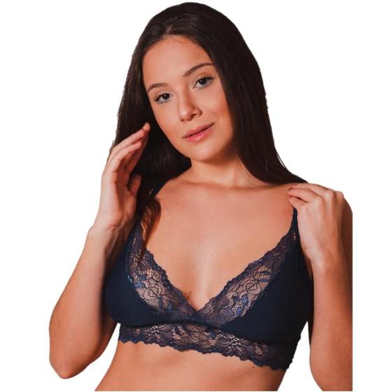 Imagem de Top Cristal Liah Lingerie Sem Bojo Rendado Confortável