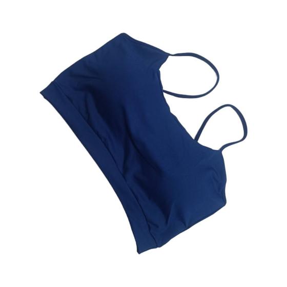 Imagem de Top cropped alcinha com bojo proteção uv poliamida plus size