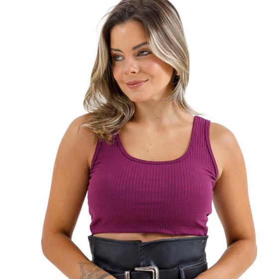 Imagem de Top cropped canelado slim 3049a