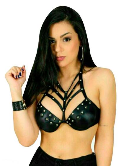 Imagem de Top Cropped com Rebites em Cirre com Detalhes