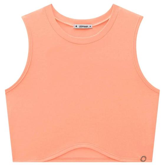 Imagem de Top Cropped Juvenil Lilimoon em Cotton na cor Laranja Neon